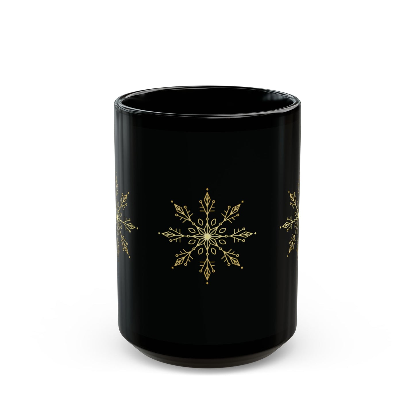 Black Mug flocons (11oz, 15oz)